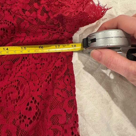 Free people fit and flare open back lace mini dress - Picture 3 of 6